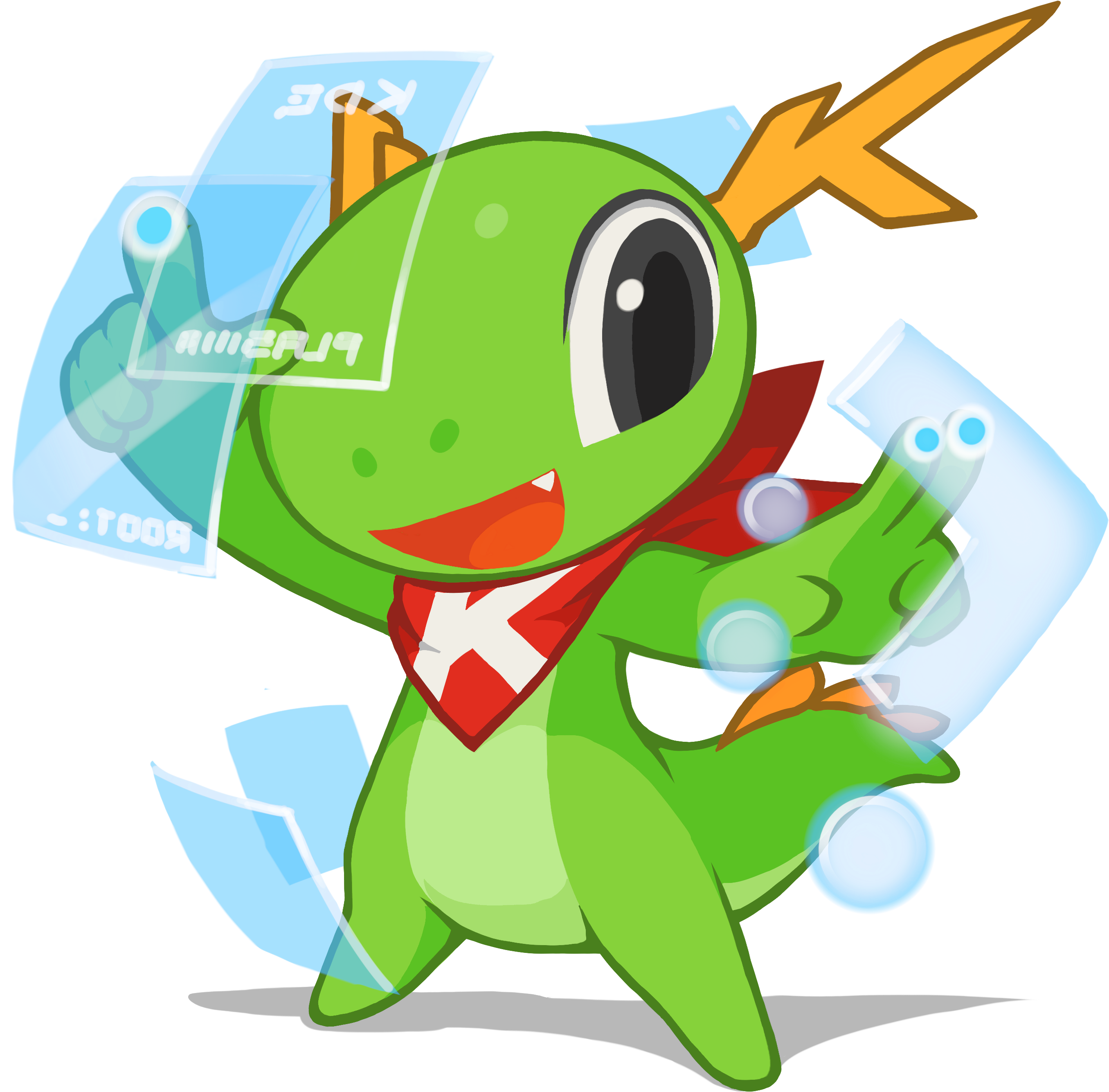 Football Mascot Cliparts 1, Buy Clip Art - Konqi For Plasma (3489x4025)