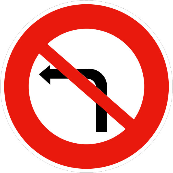 240 × 240 Pixels - Panneau Interdiction De Tourner À Droite (600x600)