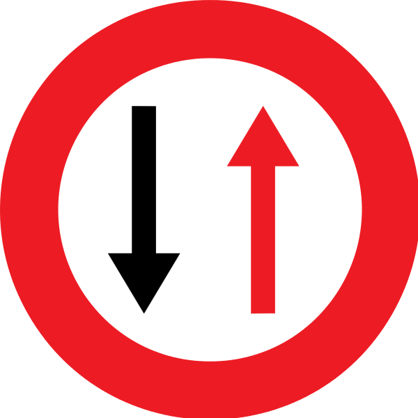 Belgian Road Sign B19 - Verbod Voor Bestuurders Door Te Gaan Bij Nadering Van (600x600)
