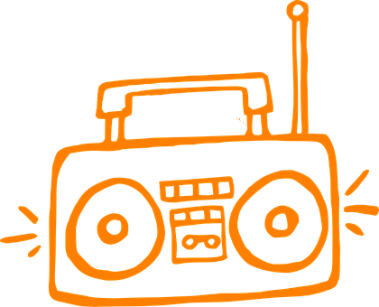 Radio Playing Antenna Audio Sound Music Eq - Music Box Clip Art (420x340)