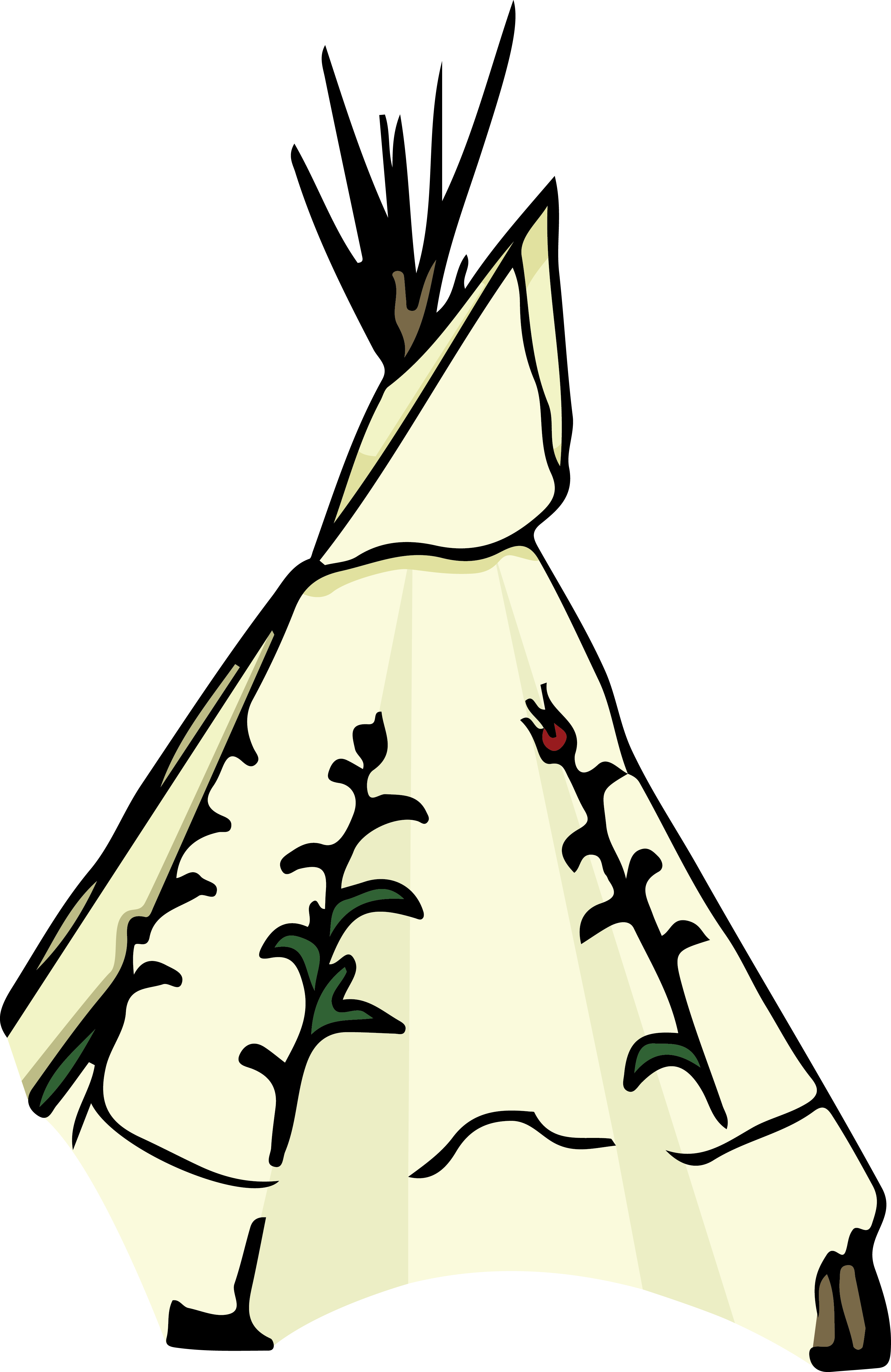 Native American Teepee - Illustration (3184x4900)