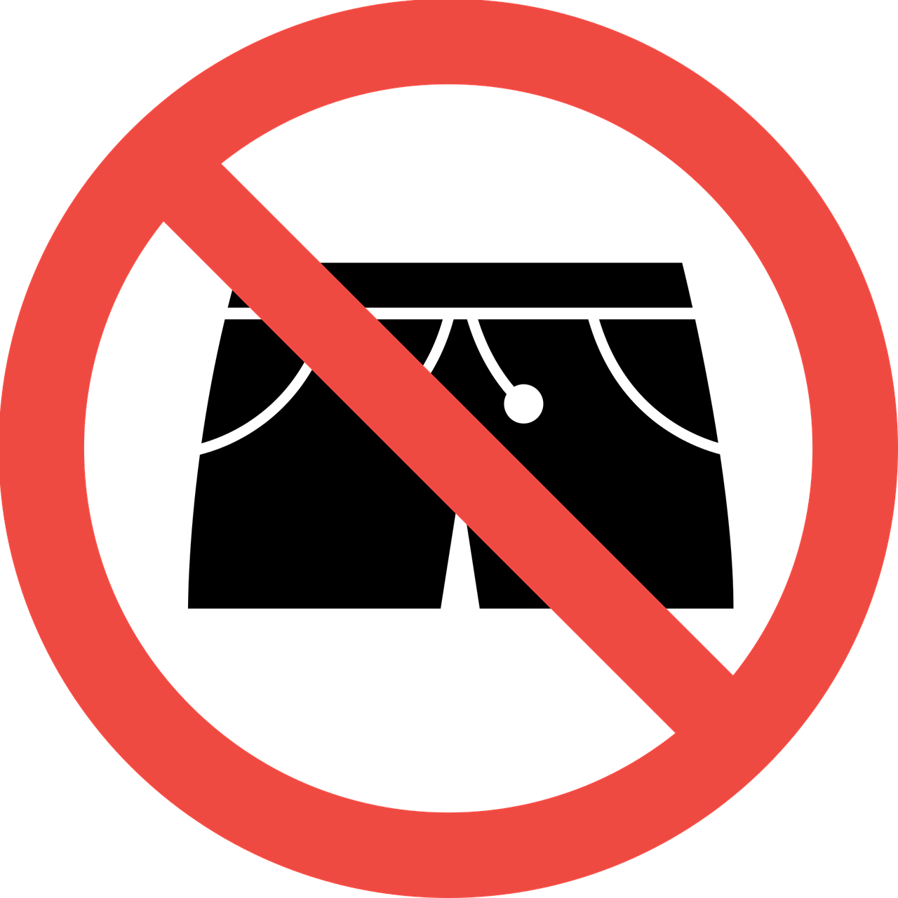 Safety Sign Cliparts 24, Buy Clip Art - Short De Bain Interdit (1280x1280)