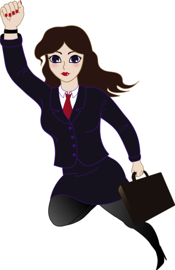 Super Business Woman Clipart - Woman Clip Art (830x1280)