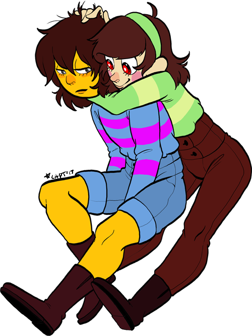 [undertale] Best Of Friends [fanart] By Captainhaha - Fan Art (500x665)