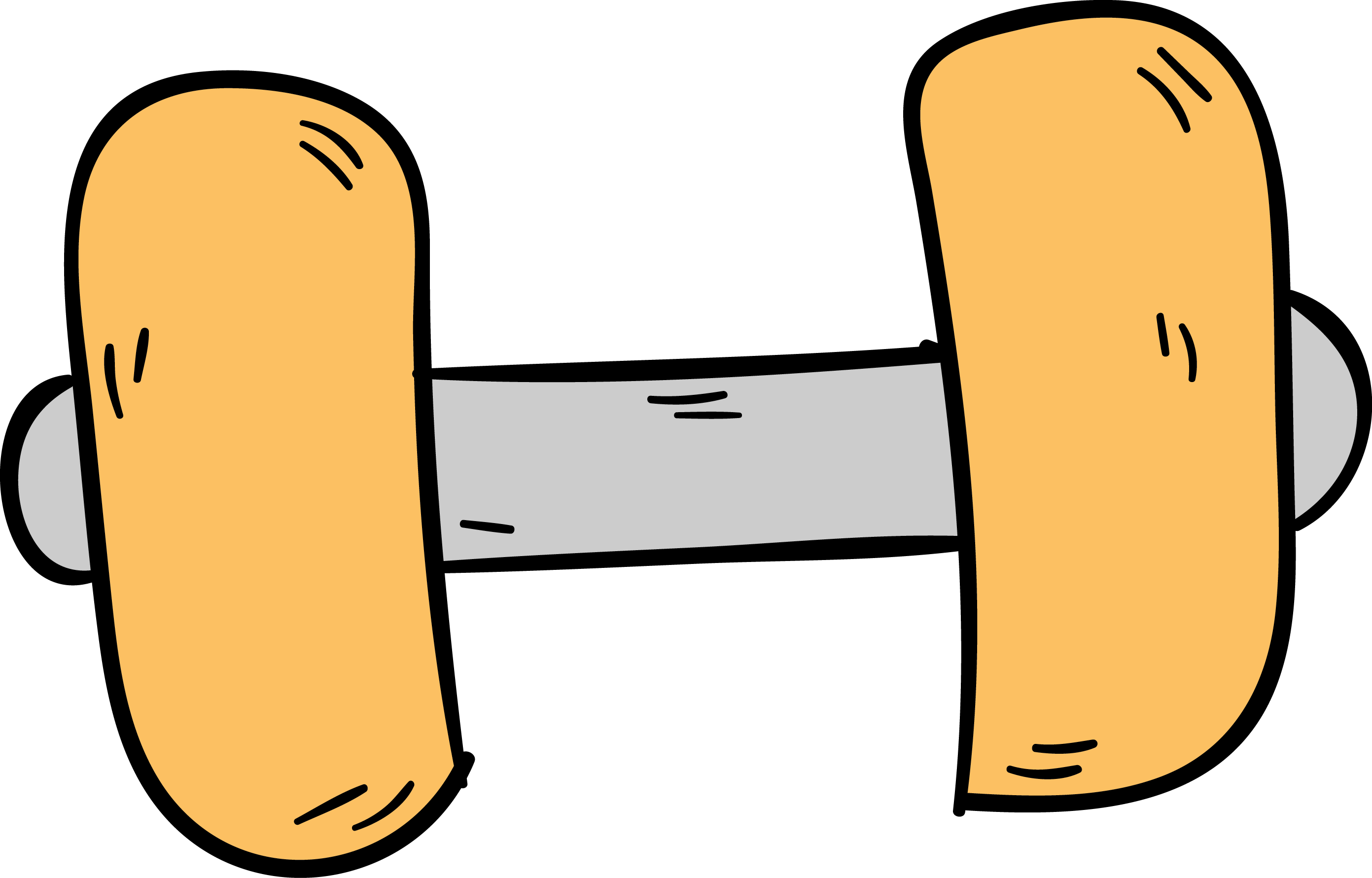 Dumbbell Physical Fitness Cartoon Weight Training - Dunbell Cartoon Png (2783x1781)