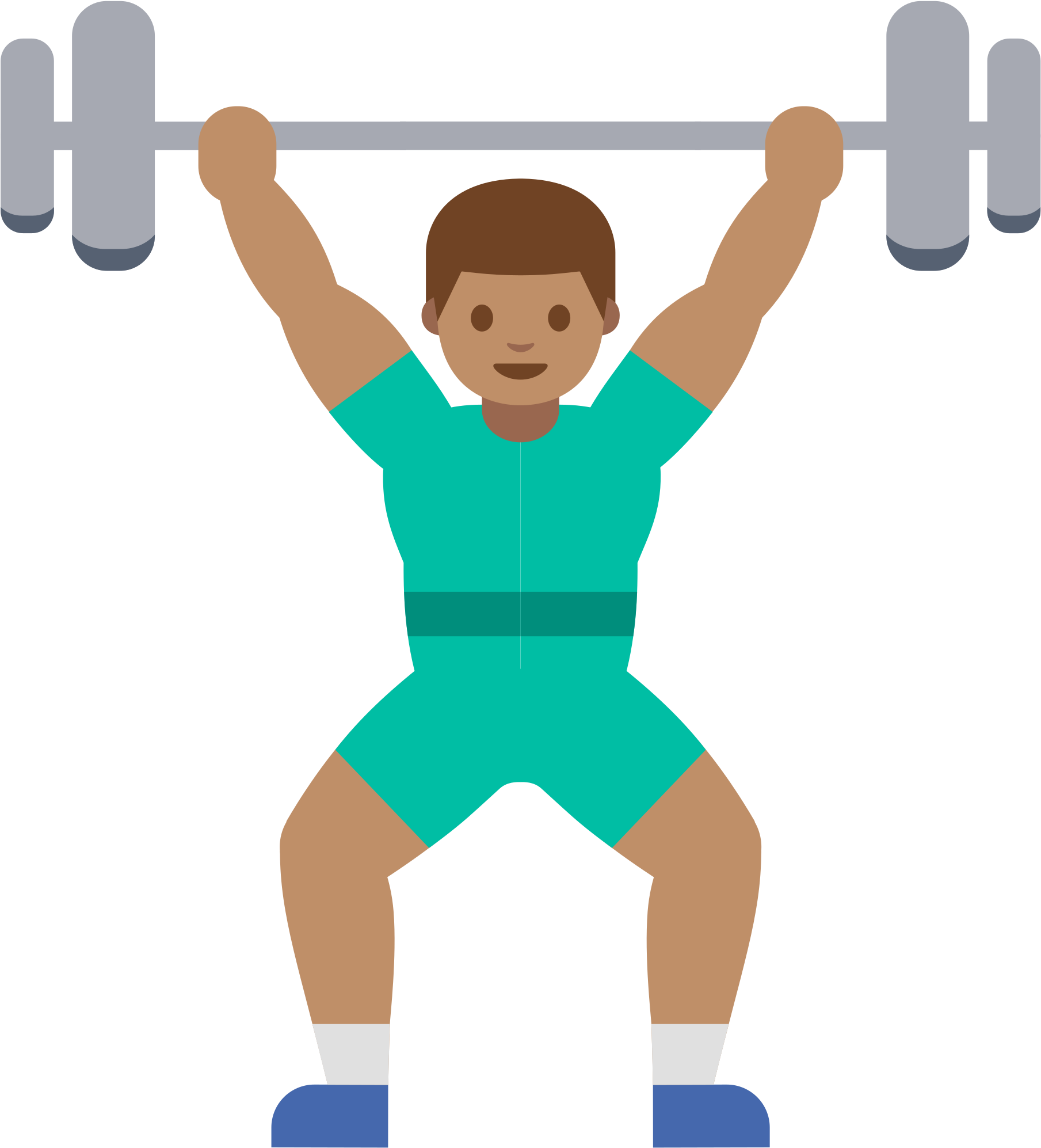 Open - Weight Lifter Emoji Png (2000x2000)