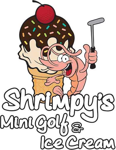 Shrimpy's Mini Golf And Ice Cream Logo - Shrimpy's Mini Golf & Ice Cream (394x509)
