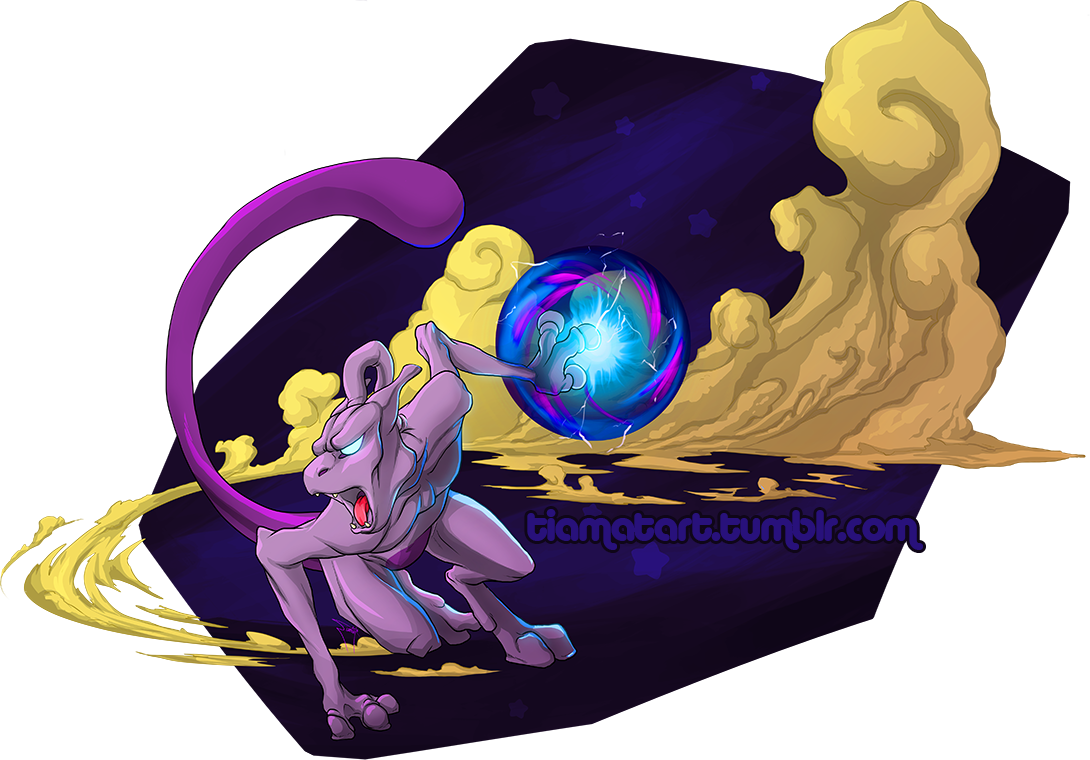 Mewtwo Is One Of My Favorite Pokemans - Illustration (1090x760)
