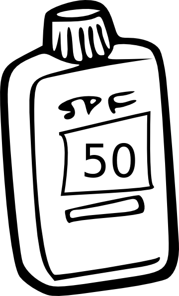 Sunscreen 50 Clip Art At Clker - Sunscreen Vector (360x596)