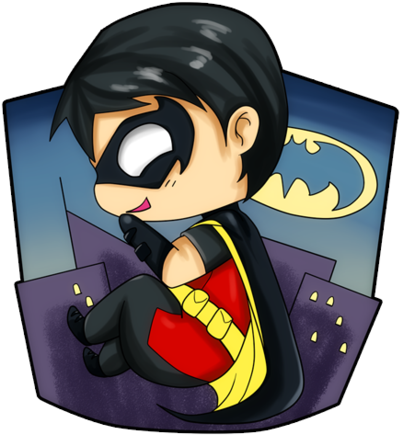 Young Justice Wallpaper With Anime Titled Robin - Chibi Robin Young Justice (414x500)