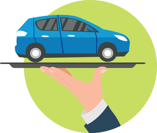 Illustration Of An Ev On A Platter - Electric Vehicle (533x452)