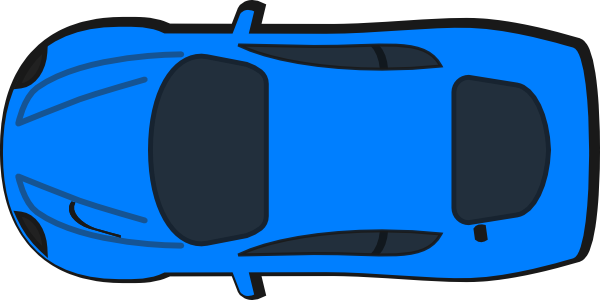 180 Svg Clip Arts 600 X 300 Px - Blue Car Top View Png (600x300)