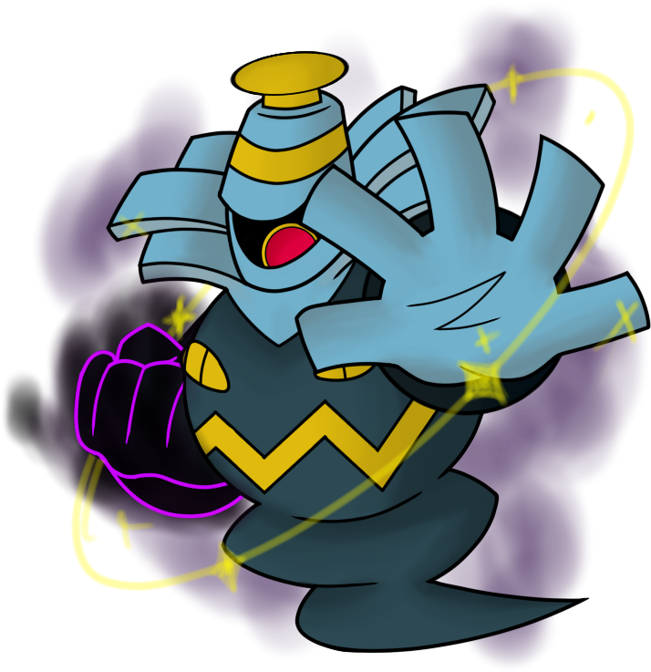 Shiny Dusknoir Used Shadow Punch By Snowmanex711 - Illustration (825x875)
