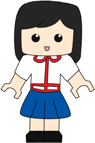 School Girl Lego By Carrenc - Cartoon (392x600)