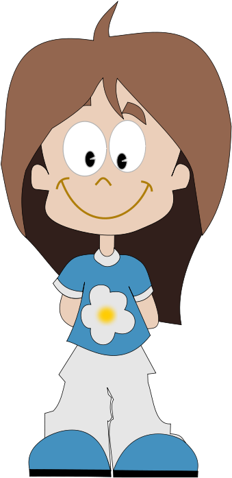 Girl, School, Child, Young, Human, Kid, Person, Happy - Cartoon Student Girl (566x800)