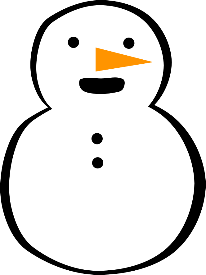 Happy Snowman - Scalable Vector Graphics (664x885)