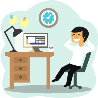 Claim Back Hours Of Your Life - Oficinista Feliz (350x350)