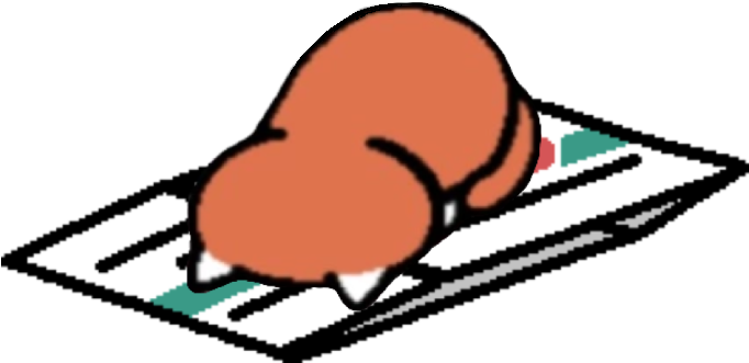 Ginger Face Planting On The Flat Cardboard For Anonymous - Neko Atsume Transparent (748x749)