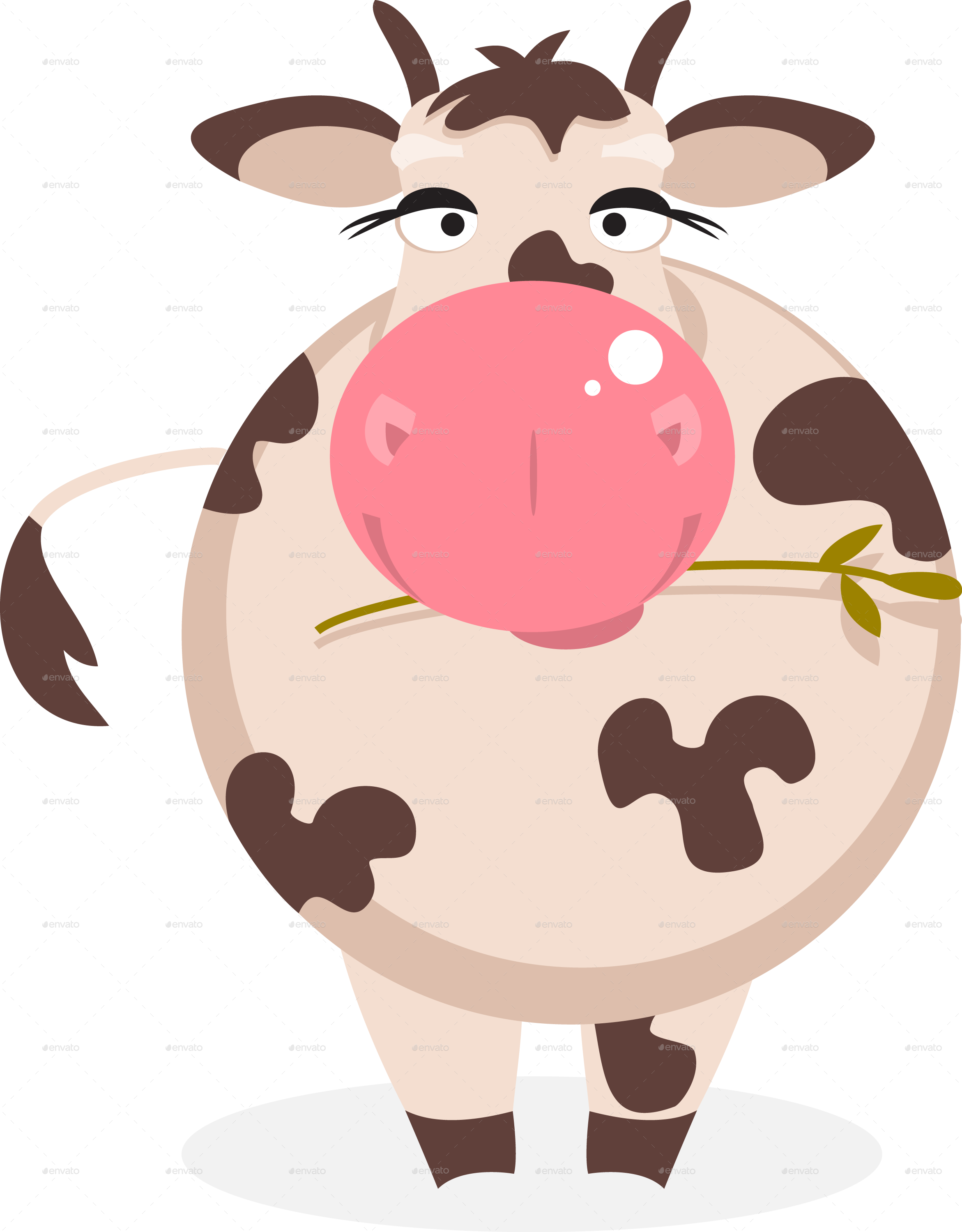 Cow Cow - Vector Graphics (2342x2999)
