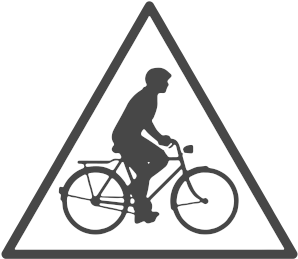 0227 Watch For Bicycles - Car-free Days (300x400)