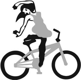 0363 Girl On Bike - Bicycle (300x400)
