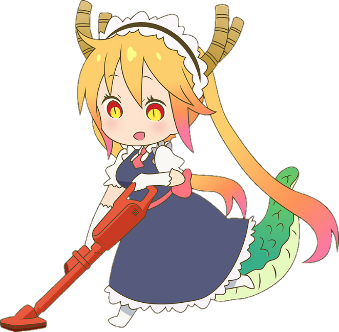 #tohru #cleaning #kobayashi-san Chi No Maid Dragon - Kobayashi San Chi No Maid Dragon Chibi (662x649)