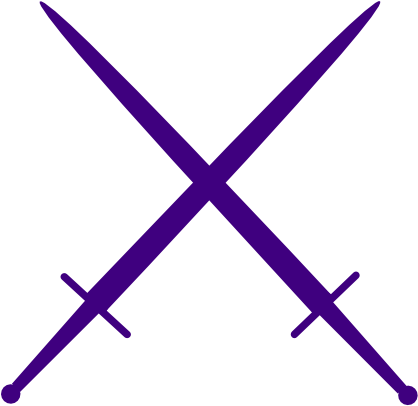 Purple Swords Clip Art At Clker - Purple Sword Clipart (600x571)