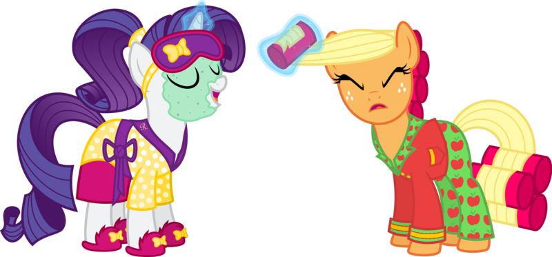 Claritea, Clothes, Facial Mask, Hair Curlers, Magic, - My Little Pony Friendship Is Magic Applejack Curlers (800x373)