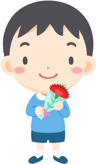 Japanese Mother's Day Boy Carnation Free Png And Vector - Cartoon (640x640)