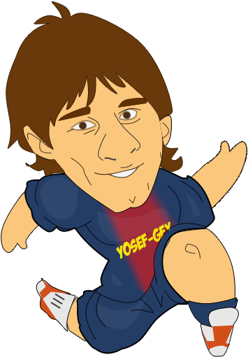 Messi Render Cartoon By Yosef-gfx - Messi Animated Cartoon (900x637)