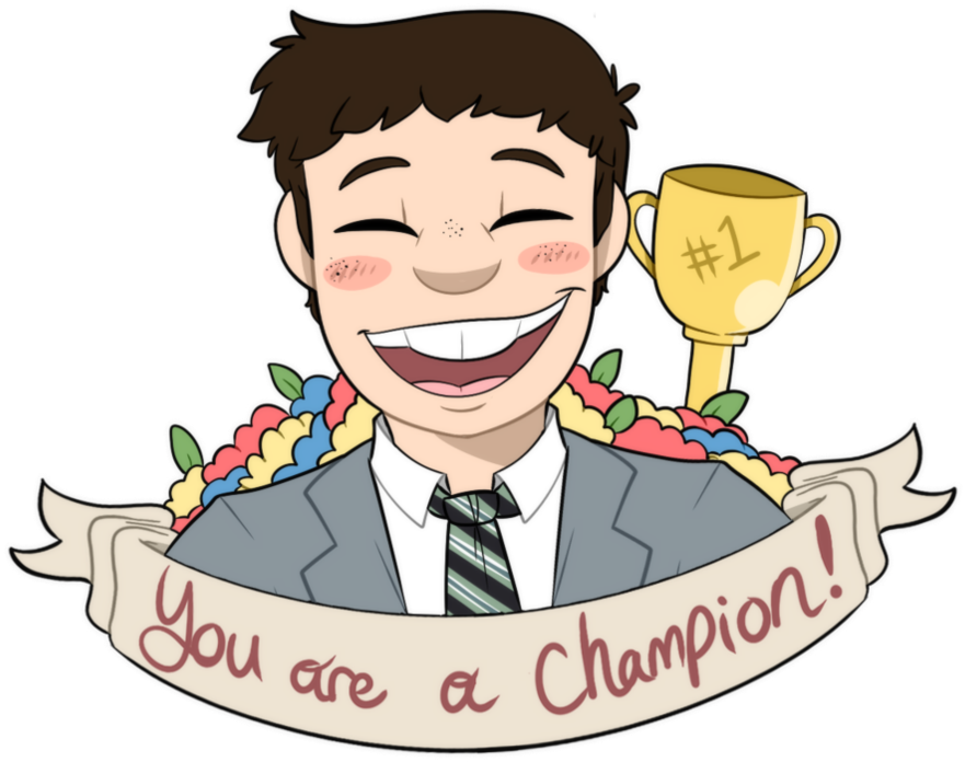 Motivational Champ By Itsaaudraw - T-shirt (1020x783)