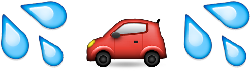 Car Wash - Spritzen - Emoji Geschenkpapierrolle (1000x200)