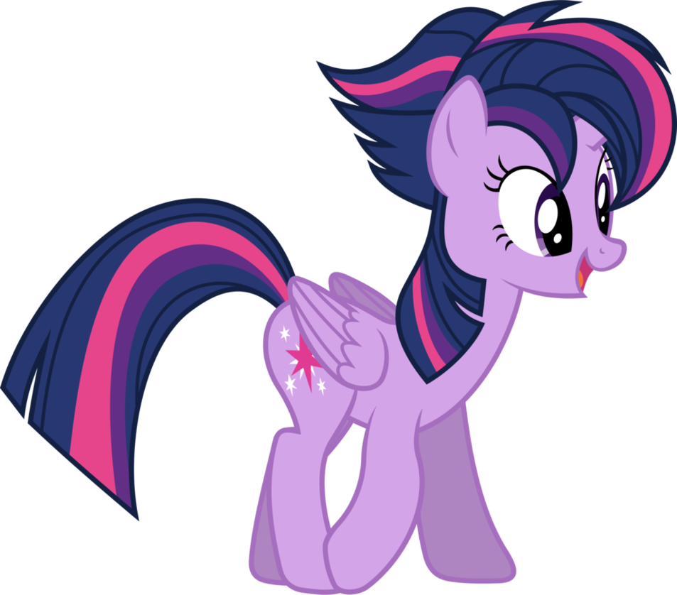 My Little Pony Friendship Is Magic Coloring Pages Rainbow - Princess Twilight Sparkle Hair (953x838)