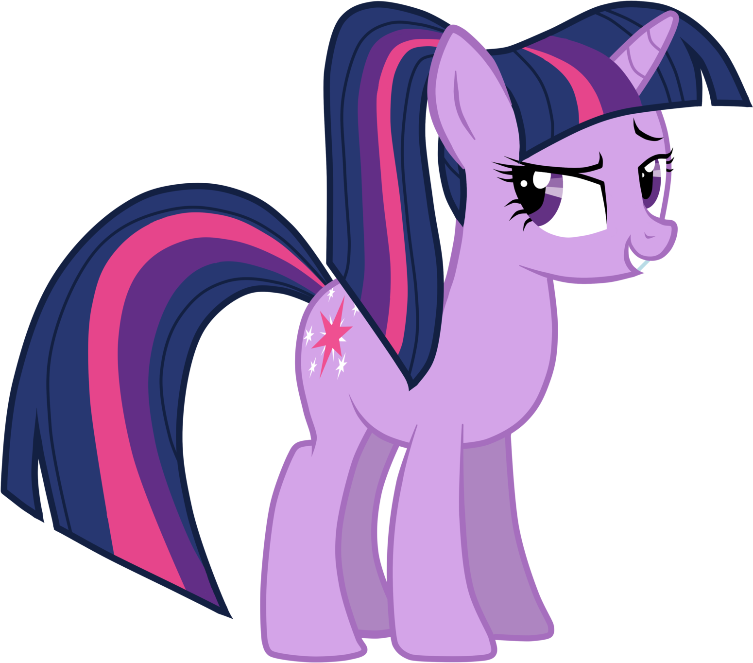 Twilight Sparkle Ponytail Download Twilight Sparkle - Pony Friendship Is Magic Twilight (1600x1407)