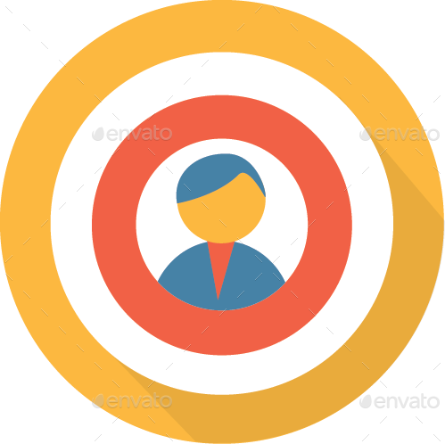 Icon Seo Pack - Target Audience Flat Icon (499x498)