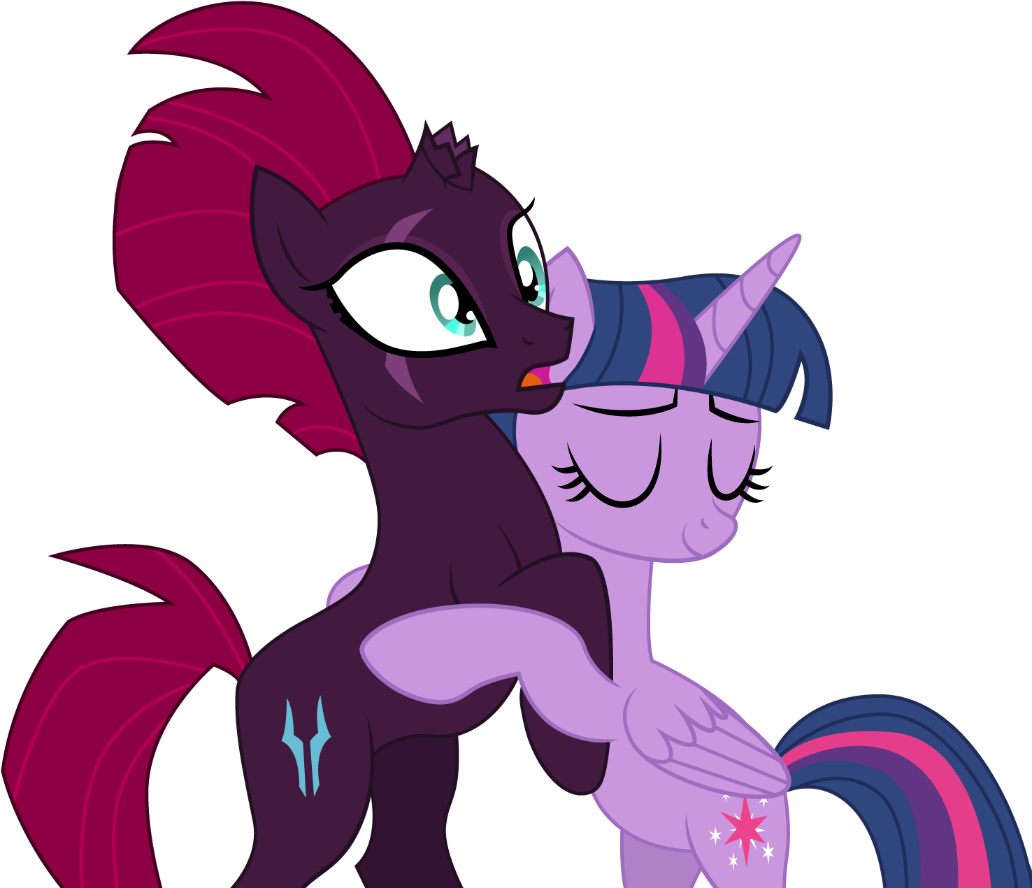 Dragonchaser123, Couple, Female, Hug, Lesbian - Shadow Tempest Twitight Sparkle (1500x1311)