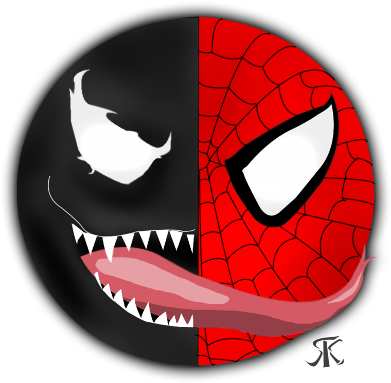 Venom Vs Spiderman By Hesitatedboy - Spiderman Logo 3 Venom (894x894)