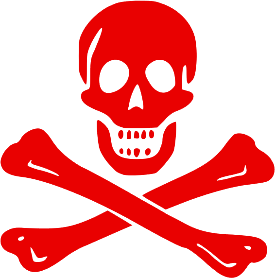 Warning-sign - Red Jolly Roger (570x611)