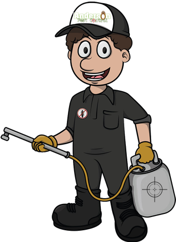 Man Clipart Pest Control - Fumigacion Dibujos (347x475)