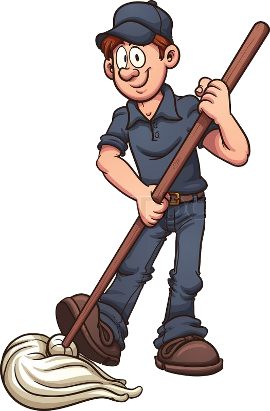 Cartoon Janitor Clipart - Janitor Clip Arts (525x800)