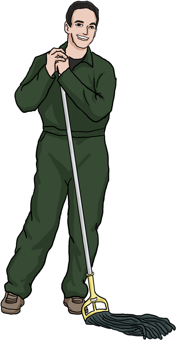 Free Janitor Clip Art - Janitor (700x1171)