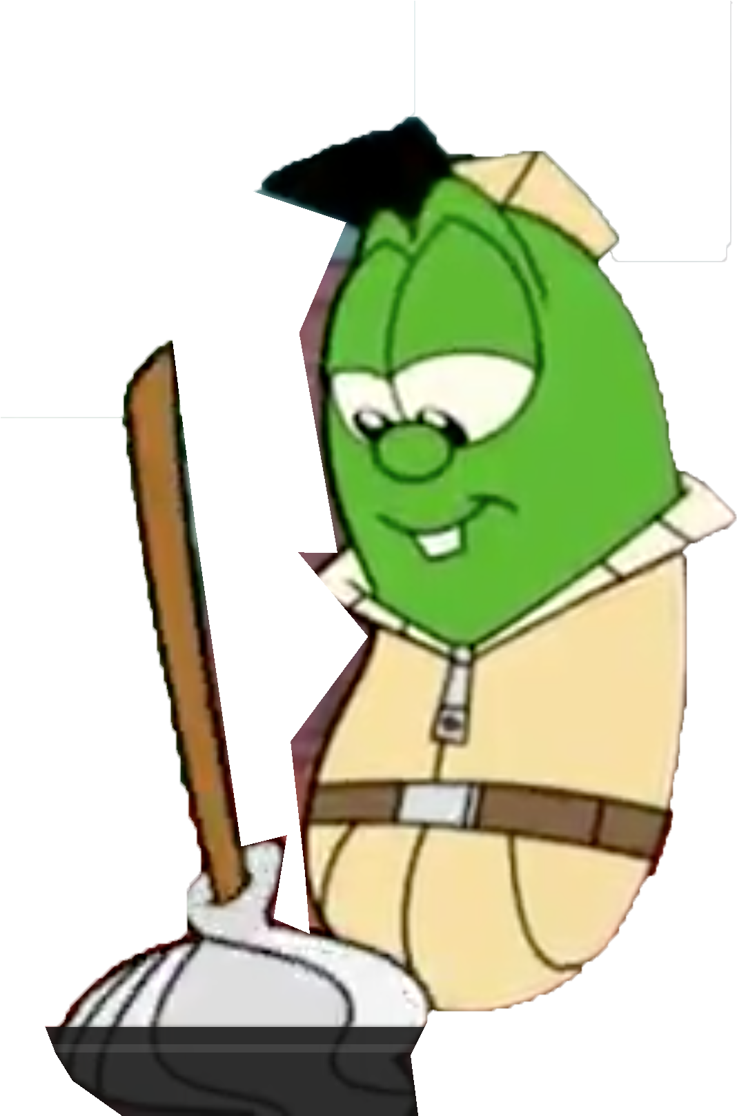 Animated Larry As A Janitor - Larry Boy The Cartoon Adventures (1124x1616)