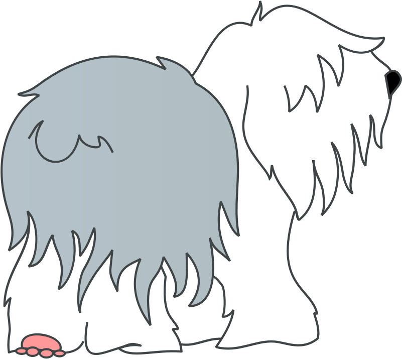 Old English Sheepdog Cartoon (800x800)