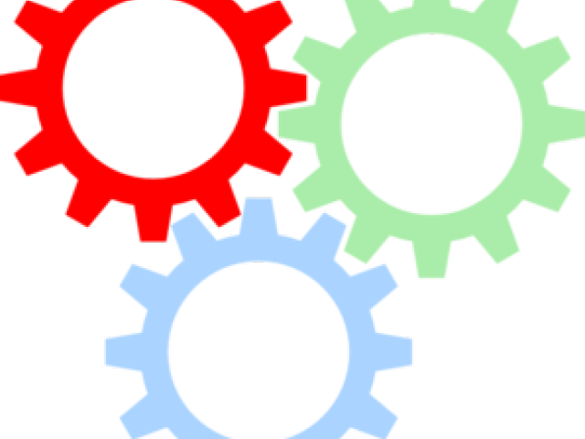 Colorful Gears Cliparts - Gears Transparent Background Red (640x480)