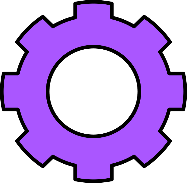 Light Purple Gear Clip Art At Clker - Sepuluh Nopember Institute Of Technology (600x586)