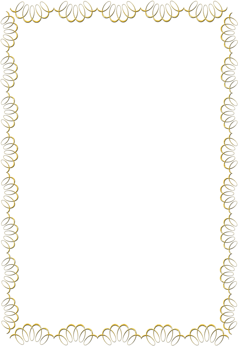 Gold Swirl Frame Clipart - Bordas Para Albuns (800x1120)