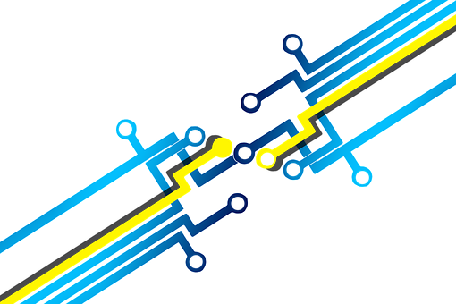 Board Circuits Trace Control Center Cpu Pc - Circuit Lines Png (510x340)
