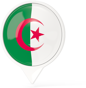 Illustration Of Flag Of Algeria - Circle (640x480)