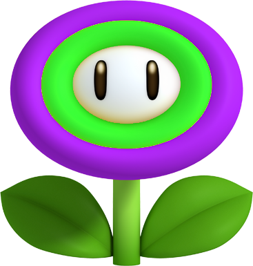 Poison Flower - Super Mario Poison Flower (367x385)