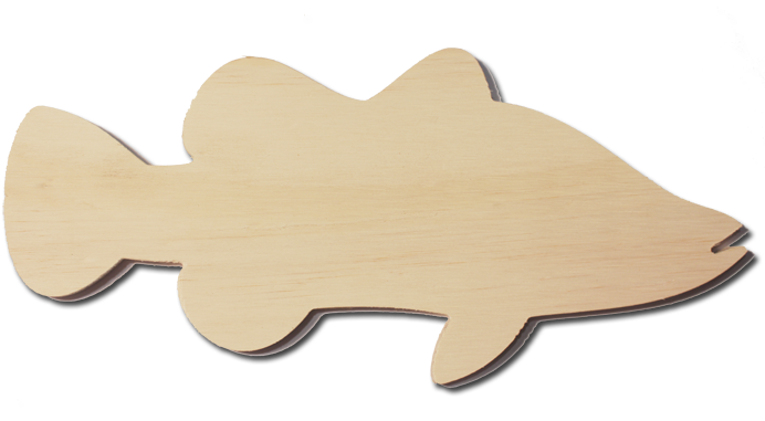 Fish 21cm - Wood Fish Cut Out (700x383)
